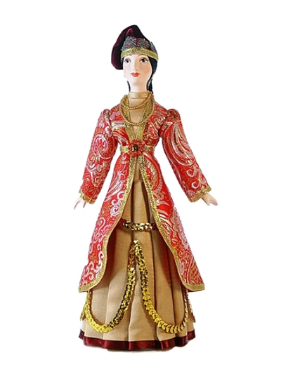 Кукла коллекционная в национальном праздничном костюме Татарка, Казань, 26 см, Потешный промысел