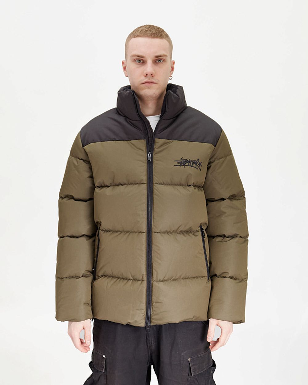 Купить Пуховик Anteater AW24 Downjacket Combo хаки Пуховик Anteater AW24 Downjacket Combo хаки