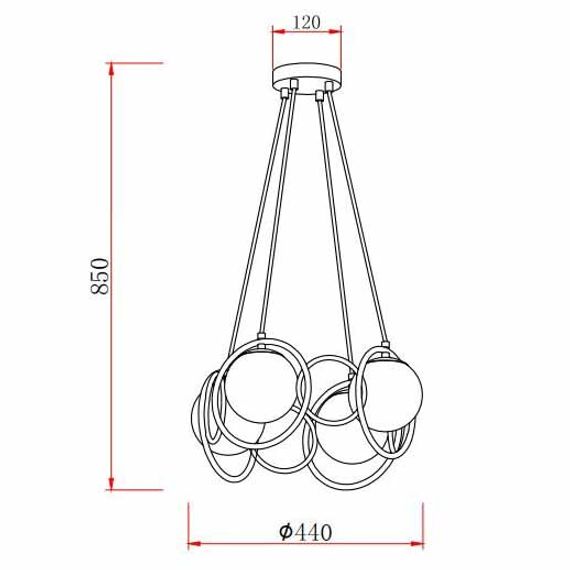 Подвесная люстра Rivoli Ariadna 4074-204 Б0047333