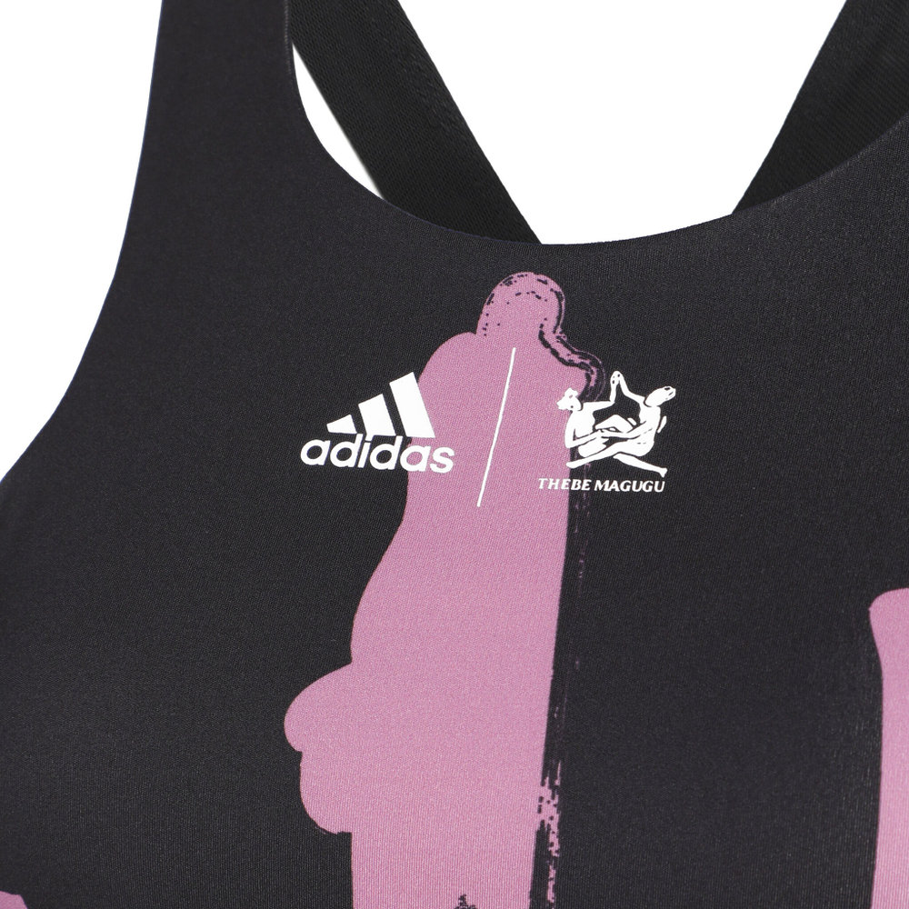 Женская теннисная майка adidas New York Y Tank Top Women - Black, Pink