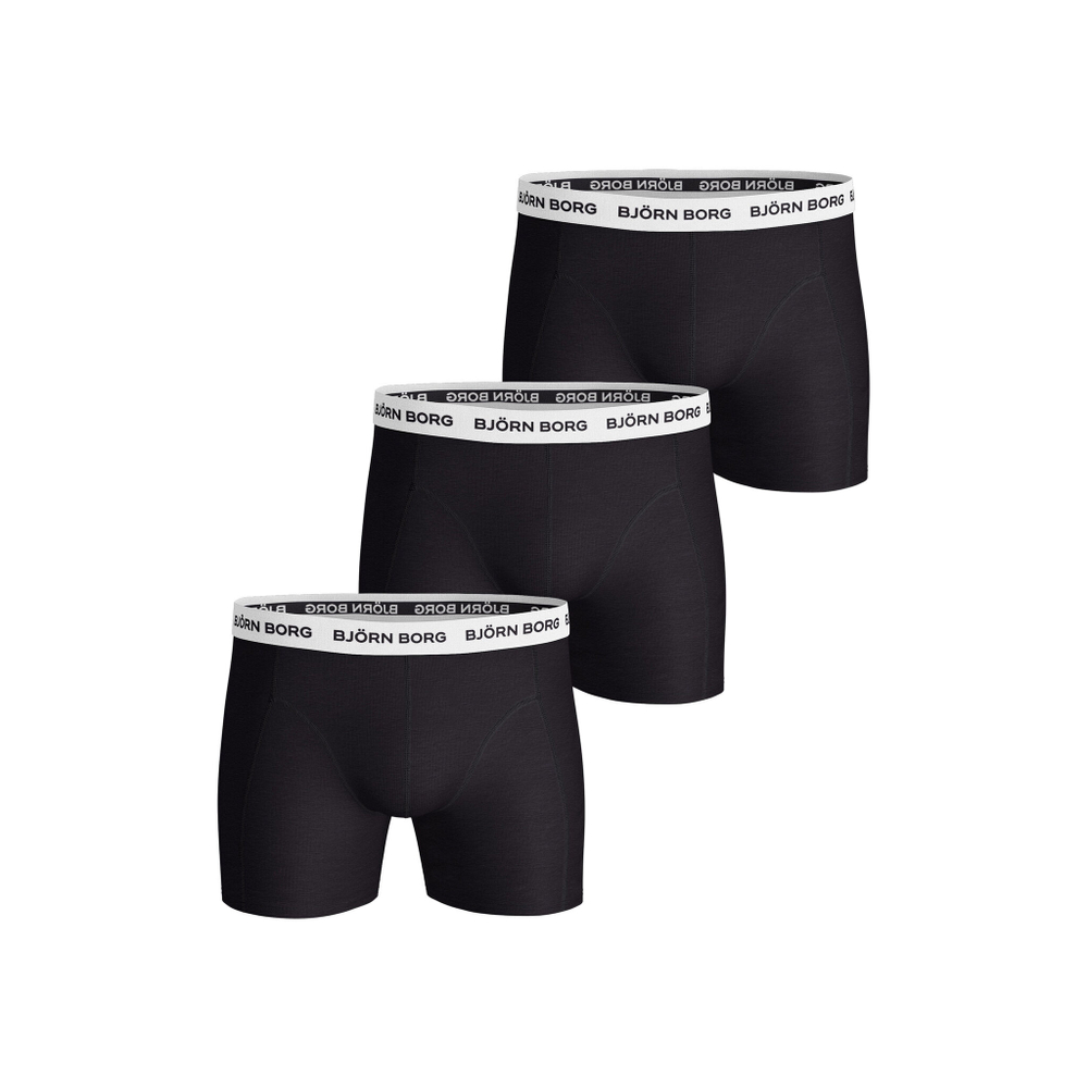 Björn Borg Noos Contrast Solids Boxer Shorts 3 Pack Men - Black, White