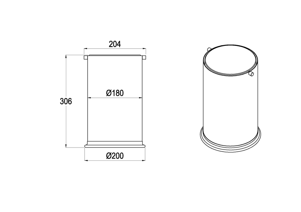 Ведро для мусора с вращающейся крышкой Nickel Brush