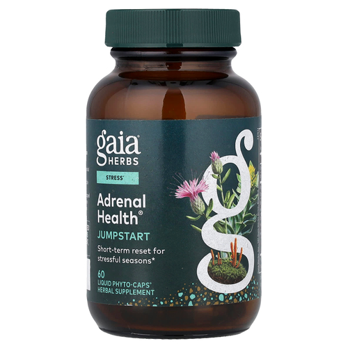 Gaia Herbs, Adrenal Health®, таблетки для запуска, 60 капсул Phyto-Caps®
