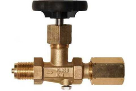 Вентиль игольчатый Э-ВИ-G1/2 для манометра, G 1/2, PN25, Tmax=120°С, латунь, Эко-М