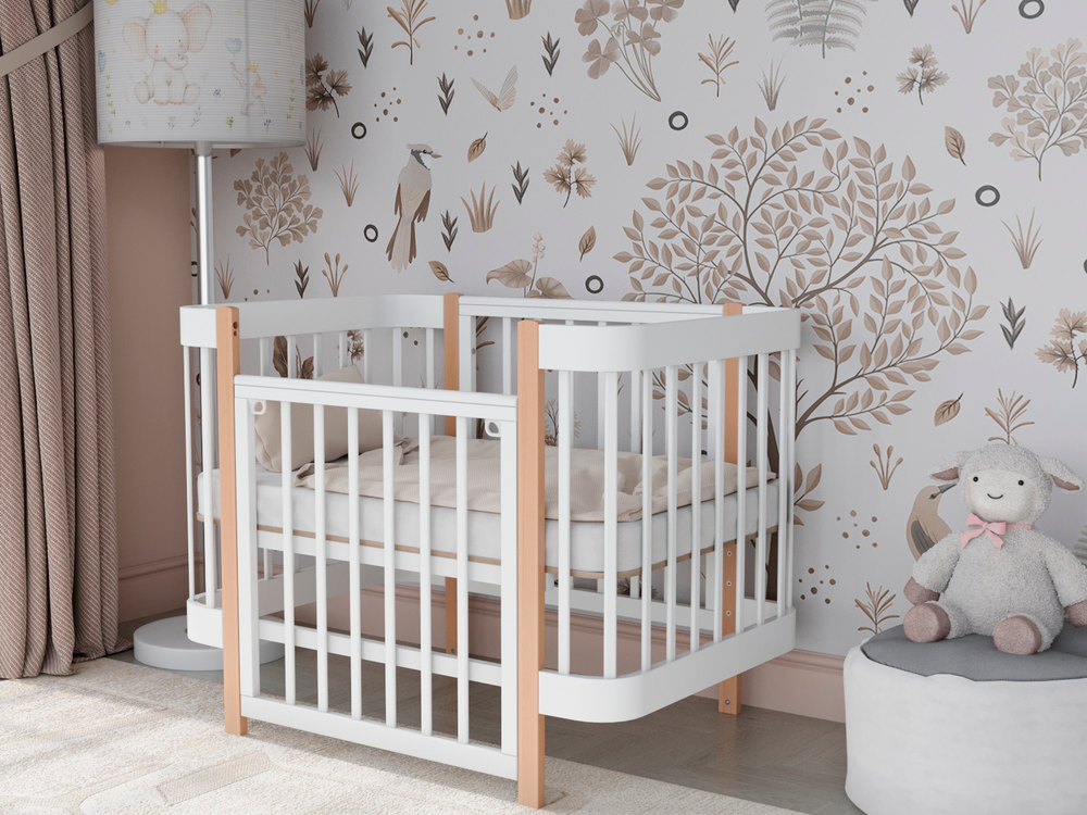 Кровать Incanto Mimi продольный маятник цвет белый/бук