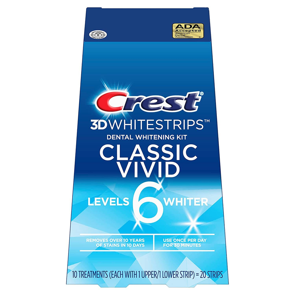 Курс 10 дней | Crest 3D Whitestrips Classic Vivid – Отбеливающие полоски для зубов