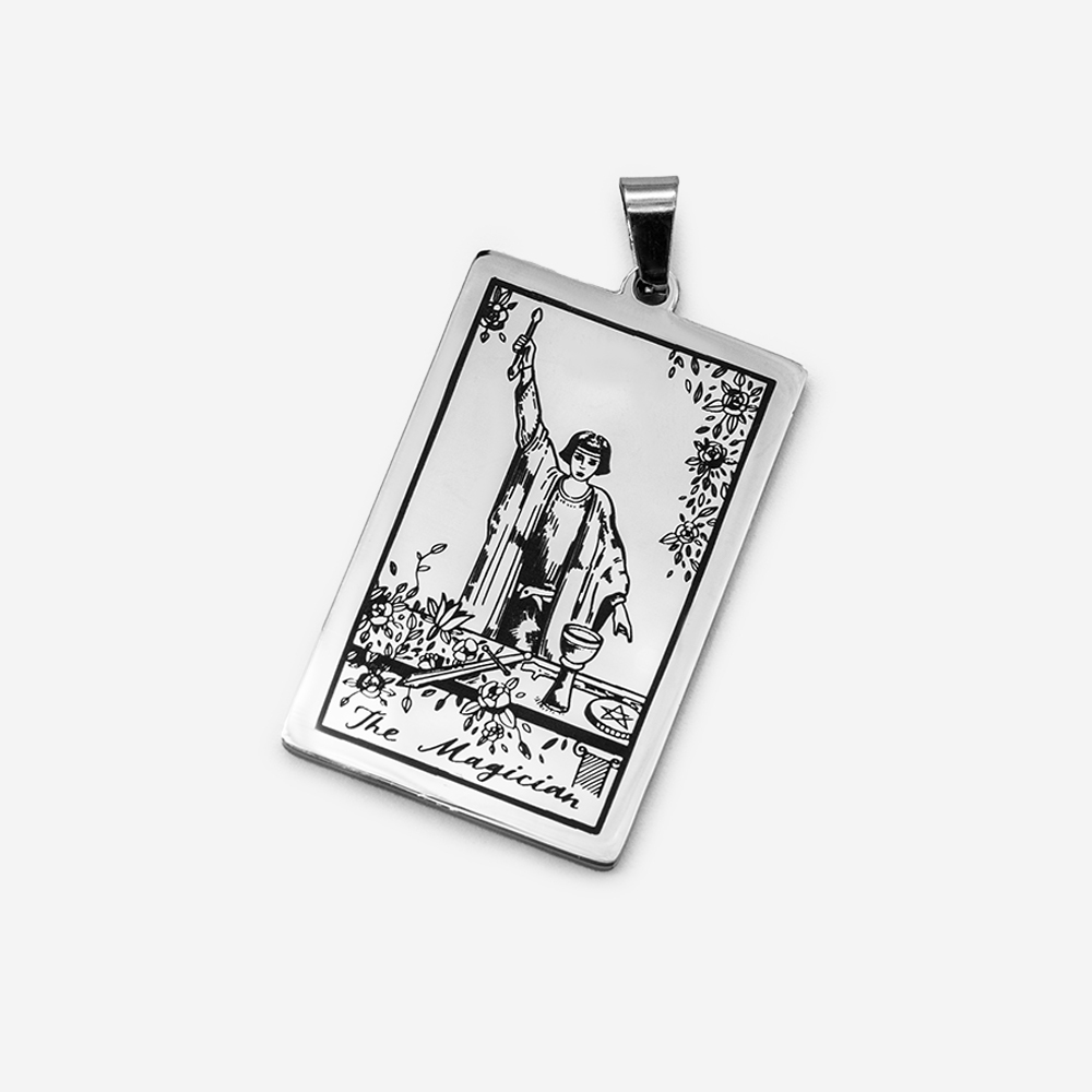 Подвеска-карта Таро "Маг" 40*24мм, сталь