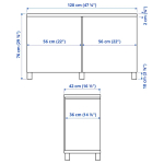 Комбинация для хранения - IKEA BESTÅ/BESTA, 120x42x76 см, черный, Беста/Бесто ИКЕА