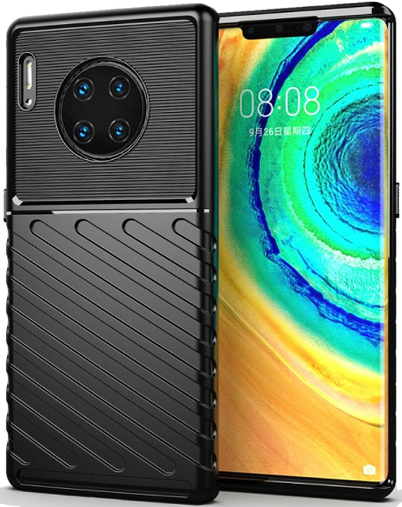 Чехол для Huawei Mate 30 Pro (Mate 30 RS) цвет Black (черный), серия Onyx от Caseport