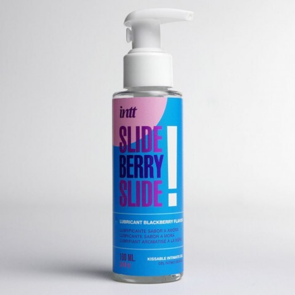 Увлажняющий гель INTT SLIDE BERRY SLIDE! на водной основе, ежевика, 100 мл