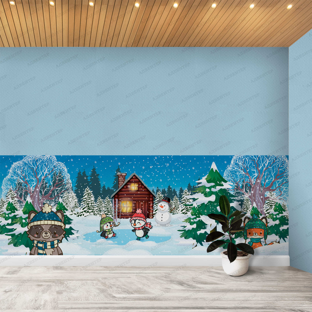 Фотообои для детского сада Зима 021