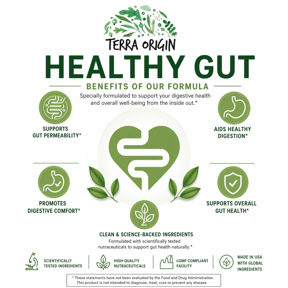 Terra Origin, Healthy Gut™, со вкусом мёда и лимона, 232,2 г (8,19 унции)