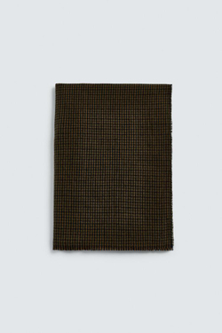 ZARA ШАРФ В КЛЕТКУ, КОРИЧНЕВЫЙ