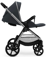 Коляска Agex Life 3 в 1 хромированная рама с автокреслом i-Safe Black ALM606 Midnight Grey (Темно-серый)