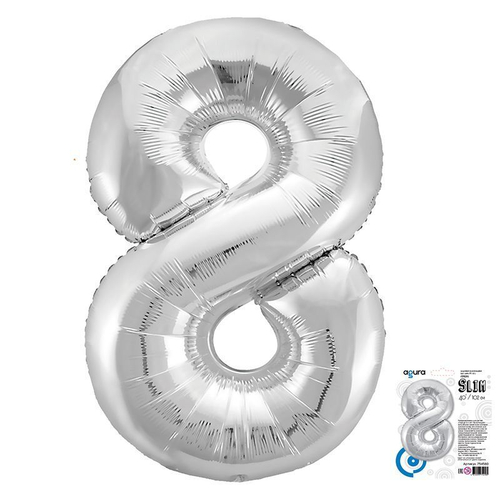Цифра 8 серебро 40" Agura