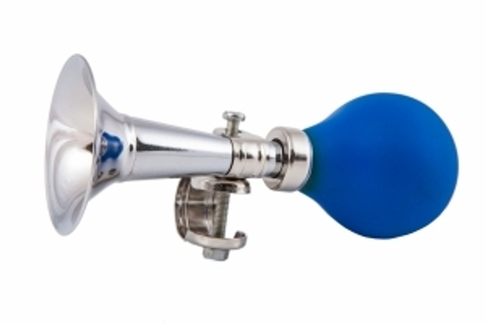 Клаксон металлический с синей грушей HR 277/16 blue