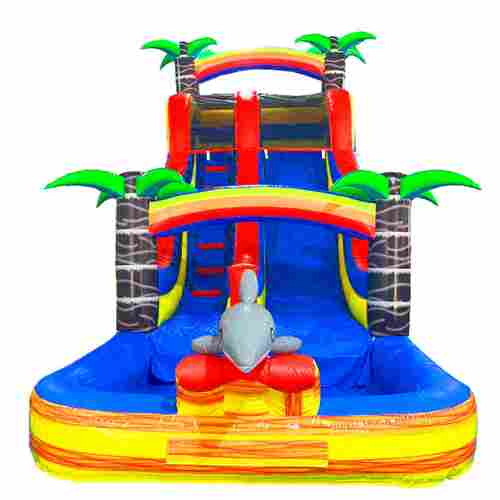 Водная горка «Волна дельфина» с бассейном, 8×3,3×5,4 м