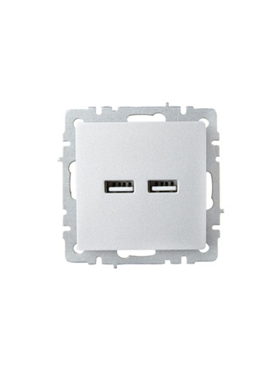 Розетка BRITE USB A+A 3.1А РЮ10-1-БрА механизм алюм. IEK BR-U21-D31-K47
