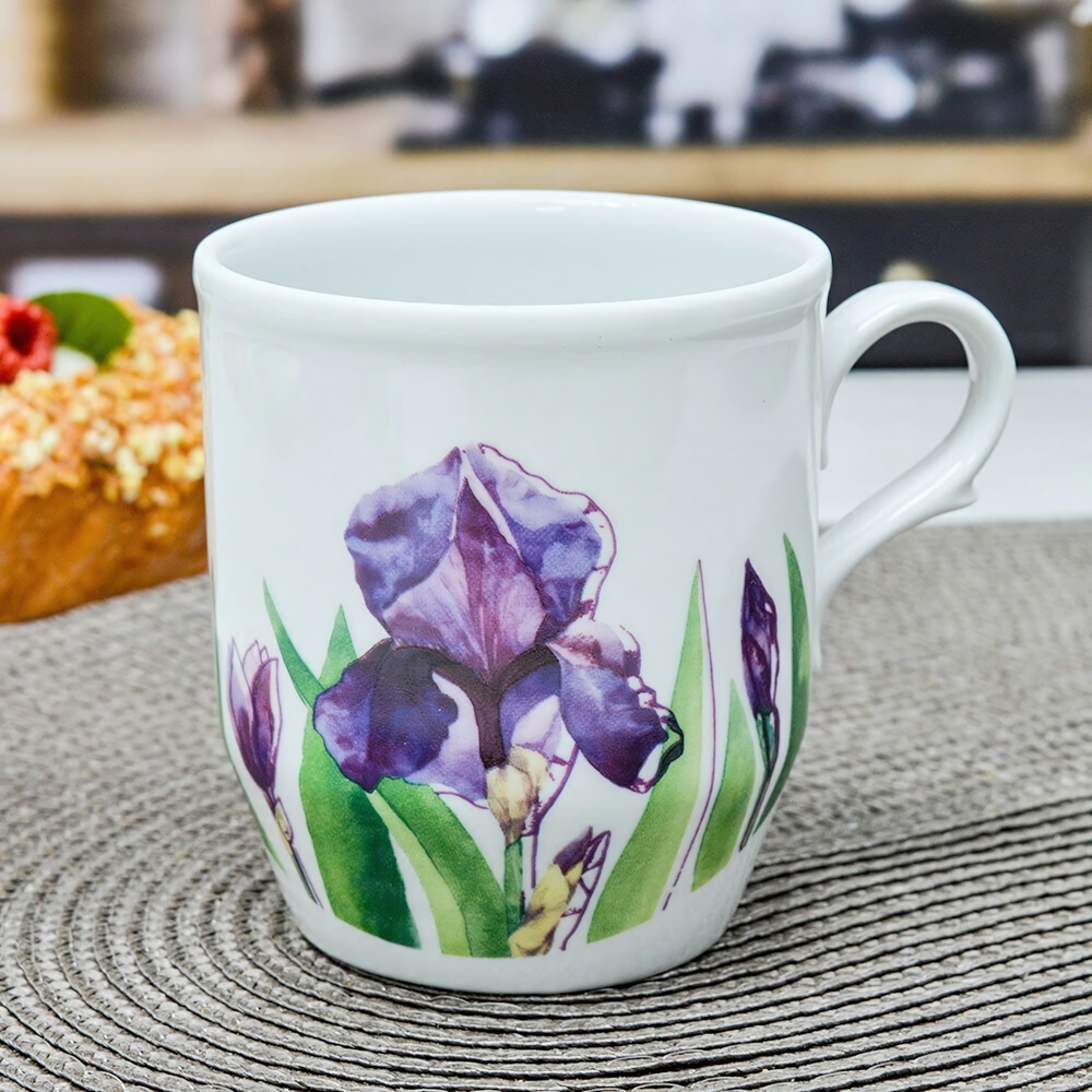 Кружка 350мл форма Русское поле Ирисы