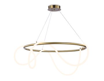 Подвесной светодиодный светильник с пультом (ПДУ РАДИО 2.4G) 84W 3000K/4200K/6400K  FL10511 BS латунь Comfort Line Ambrella