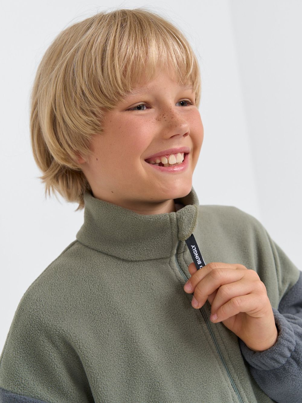 Олимпийка флисовая Колор блок "Графит/Олива" 7+