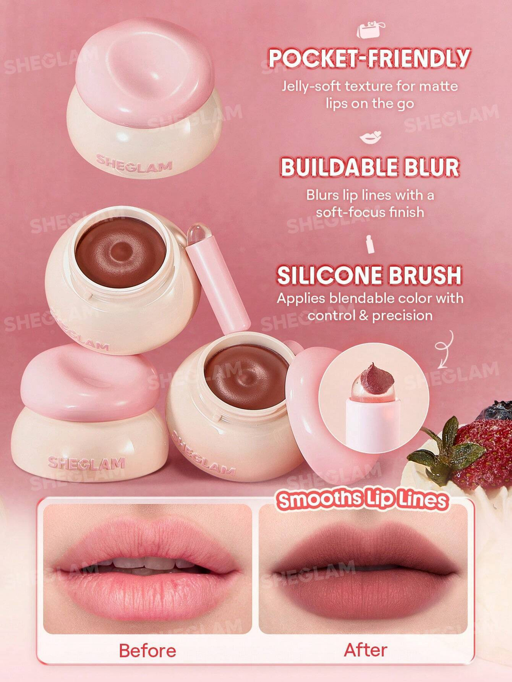Бальзам оттеночный для губ Sheglam Bounce Putty Pocket Lip Pot Cocoa Crush