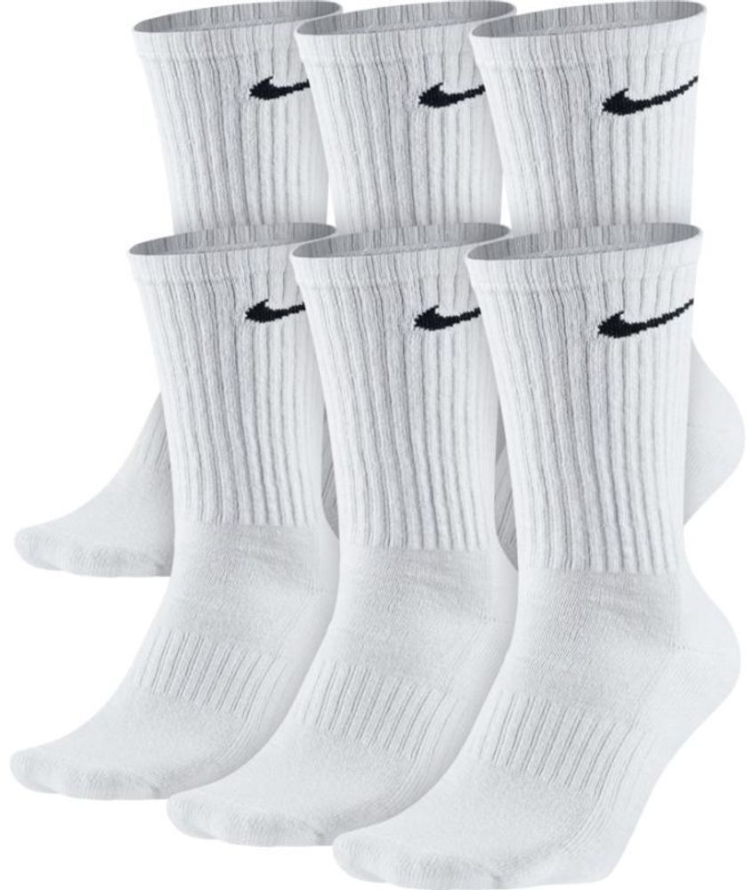 Носки теннисные Nike Everyday Cotton Cushioned Crew 6P - white/black