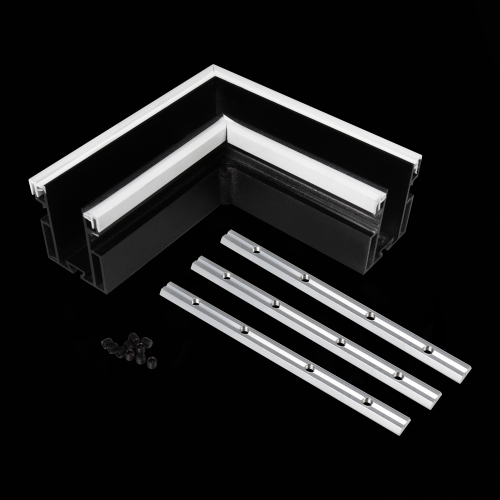 ST003.479.01 Угол-соединитель для профиля SKYLINE 48 с демпф. системой ST-Luce Черный