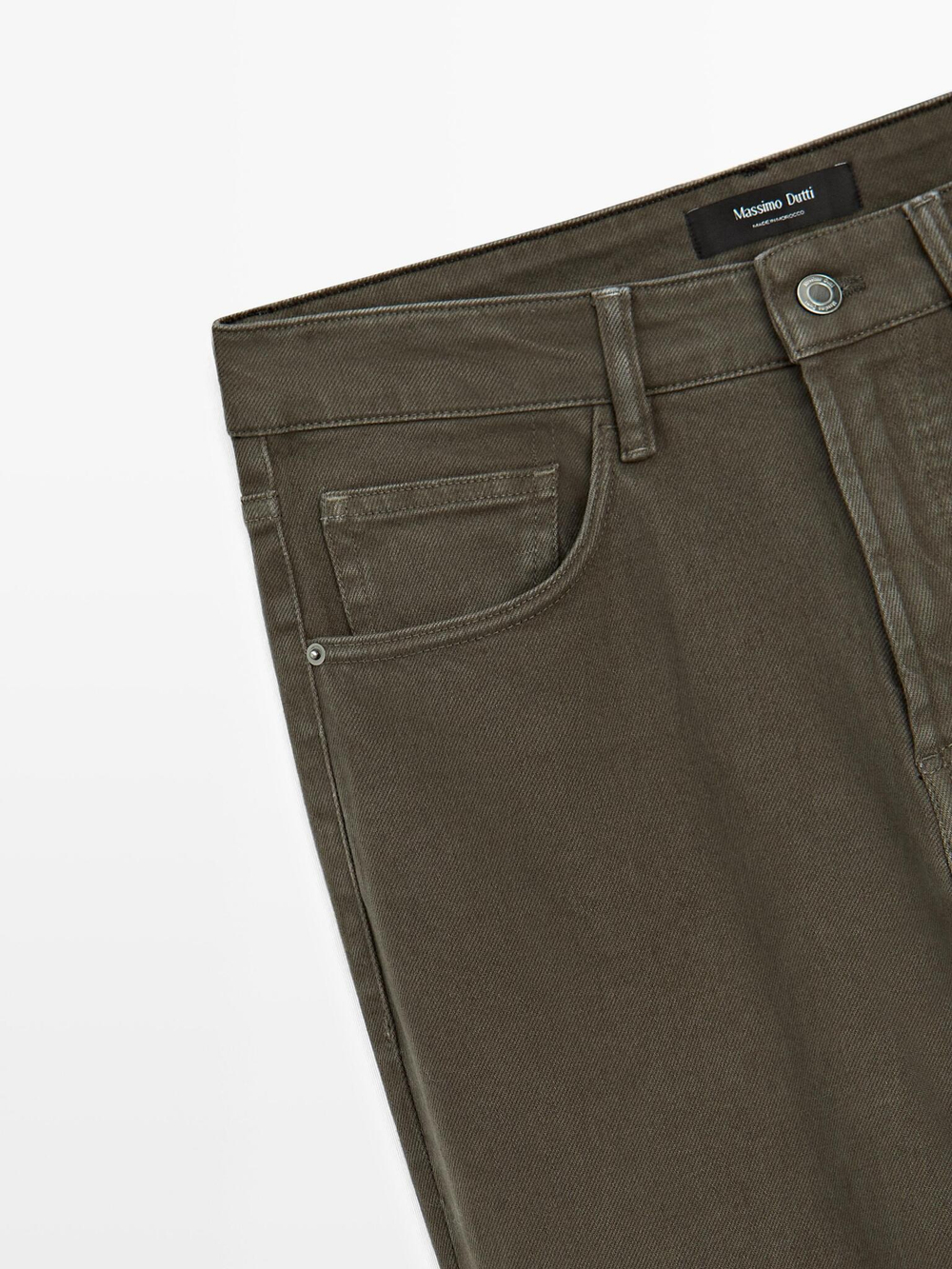 Massimo Dutti Джинсы Slim Fit, серо-зеленый