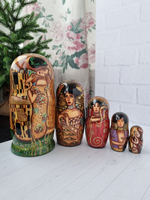 Матрёшка "Поцелуй" Климт 5м 18см