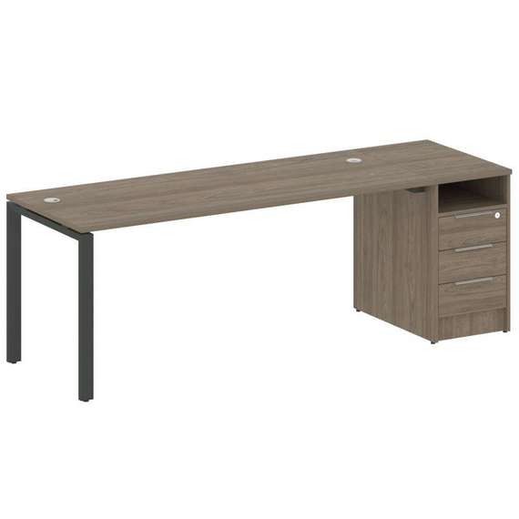 Метал Систем Рабочая станция с тумбой на П-образном м/к БП.РС-СТП-1.5