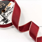 Лента Полиэстер 2,8см х 28м с каймой (Красный)