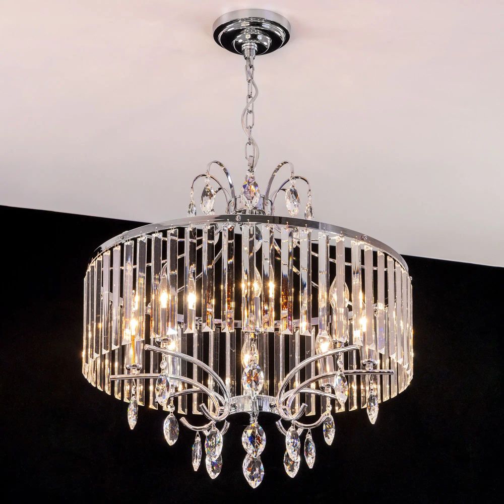 Citilux Инга CL335181 Люстра подвесная хрустальная Хром