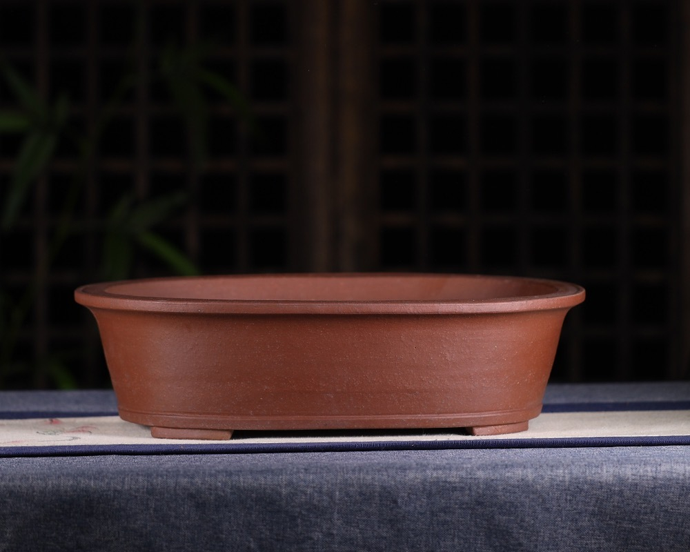 Состаренный неглазурованный горшок для бонсай высокого качества (исинская керамика) | 30.0*23.0*6.0