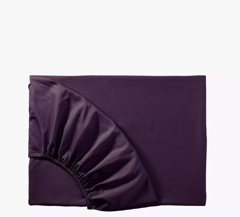 Простыня на резинке 140x200x30 Mollen ежевично-черная