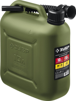 ЗУБР 10 л, пластиковая усиленная канистра, Профессионал (38365-10)