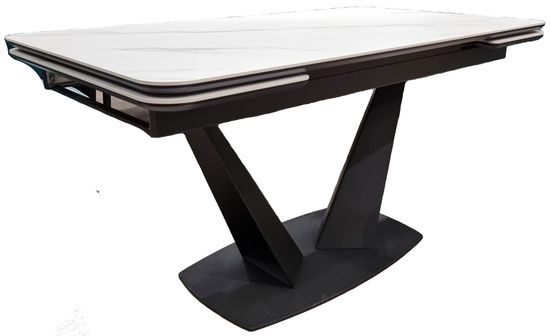 Стол Style 140 White Stone Matt / опора черная