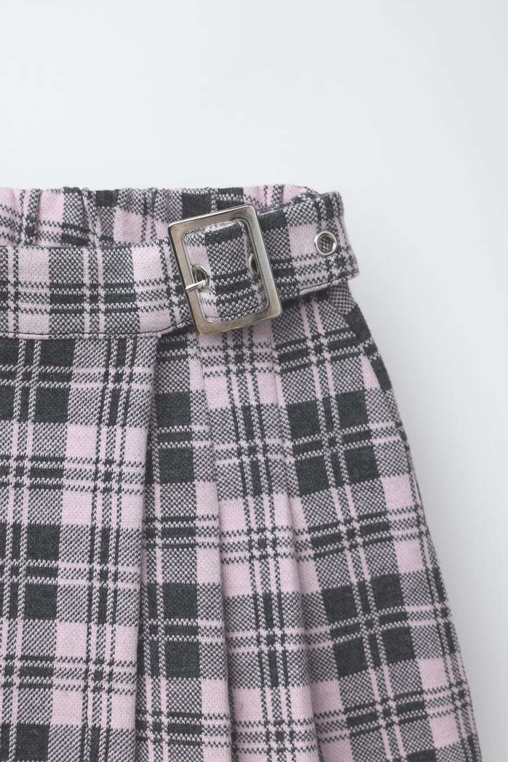 ZARA ЮБКА-ШОРТЫ В КЛЕТКУ, РОЗОВЫЙ