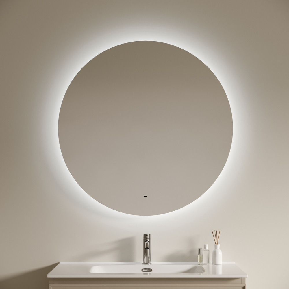 Зеркало для ванной комнаты SANCOS Sfera 2.0 D900 led подсветка 2700K/4000K/5000K SF2.900