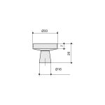 Ручка-кнопка, отделка сталь шлифованная
