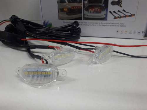 Светодиоды в решетку радиатора "Andromeda", белый (3 шт. \ комплект)