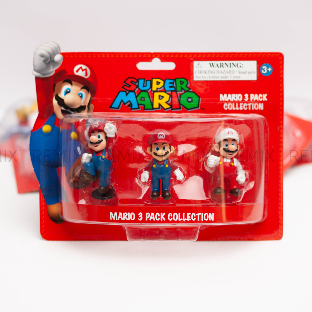 Набор фигурок Super Mario series2: Mario 3 в 1 (6 см)