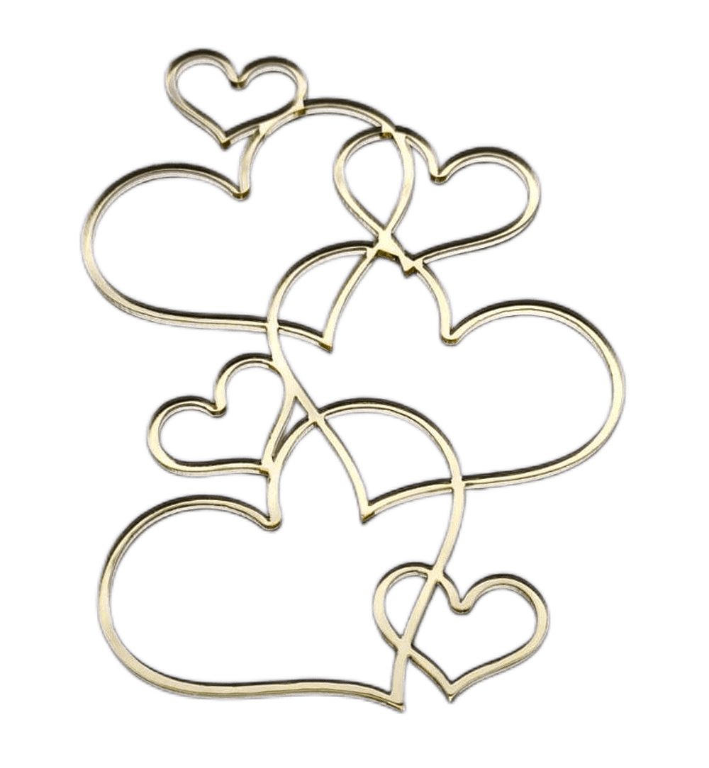 Топпер зеркальный СЕРДЦА