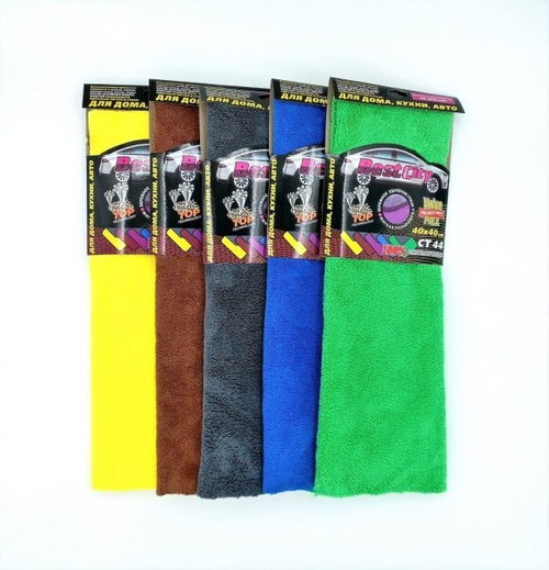 Салфетка из микрофибры /40*40 см/ плюшевая (BEST CITY)