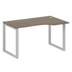 Metal System Стол криволинейный правый на О-образном м/к БО.СА-2 (R) Вяз Благородный/Металл Серый 14