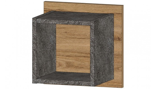 Даллас Полка Квадрат Дуб вотан / Цемент темный