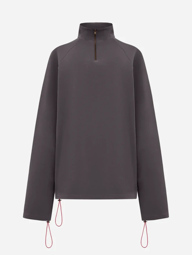 Свитшот из модала серый