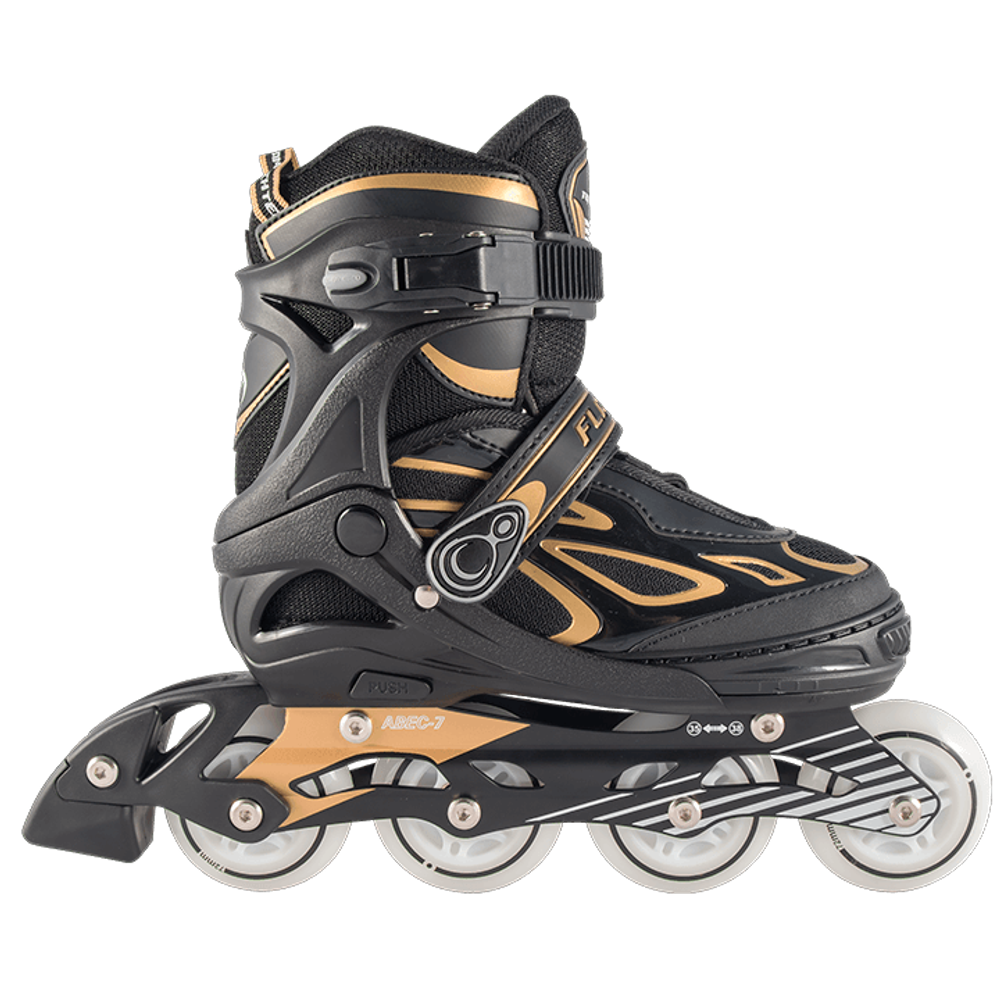 Рол.коньки Flash р. 35-38 (M) оранжевый