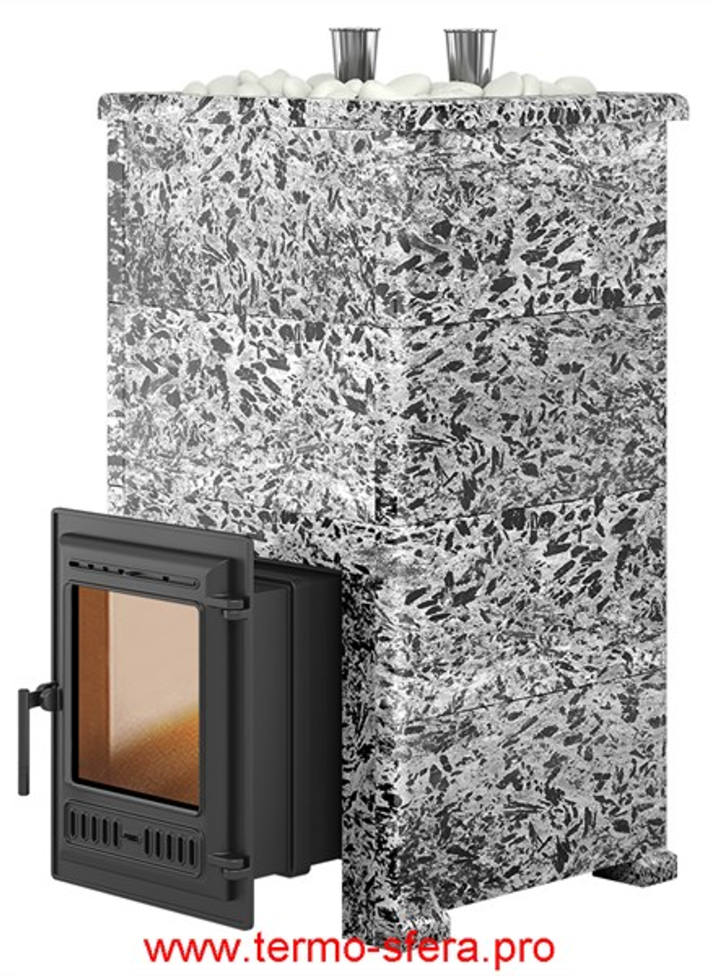 Печь для бани Эверест "Steam Master 44 ЧУГУН" Пироксенит Элит, S-40