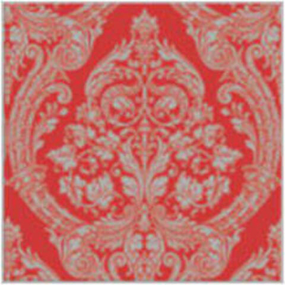 ROYAL СЕРЕБРО НА КРАСНОМ Салфетки DE LUXE 24*24 ,3 слойные *15